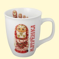 Tasse"Matröschka in Rot" 0,4L